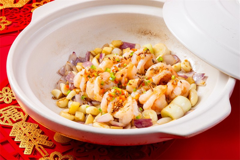 XO酱翡翠炒明虾球